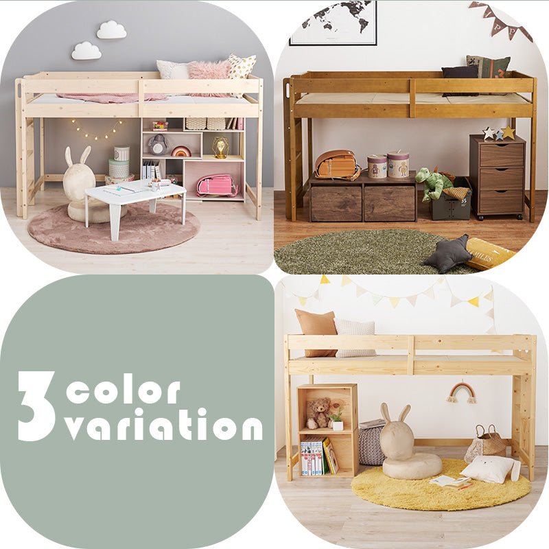 垂直 ハシゴ 木製 ロフトベッド ベッドフレーム単品 [高さ120