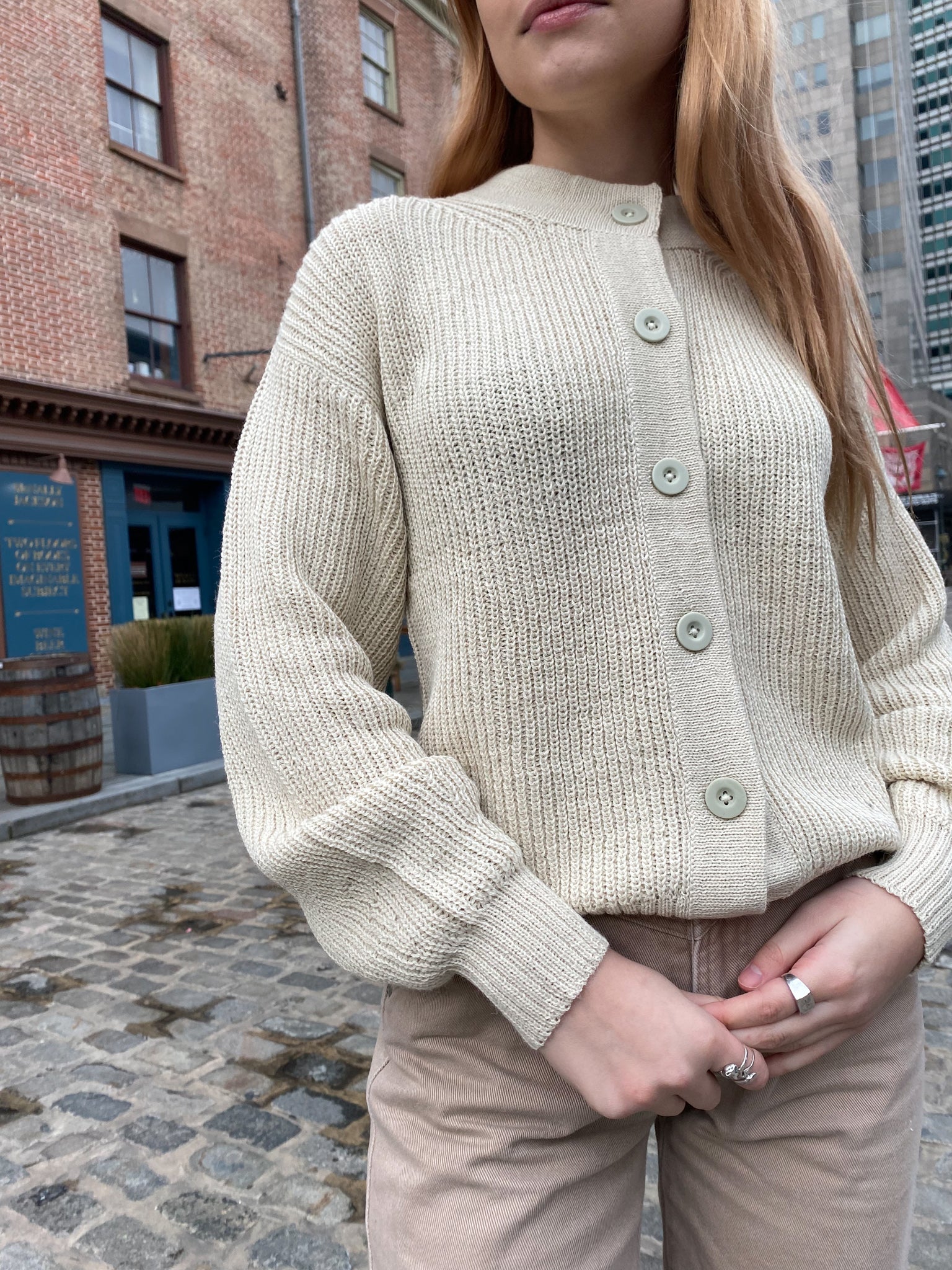 100% Alpaca Cream Tintaya Cardigan – R2 Hillside Ranch