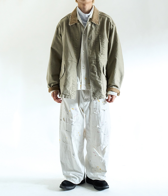 ANCELLM MOLESKIN WORK JACKET [BEIGE] - Fresh Service NECESSARY or
