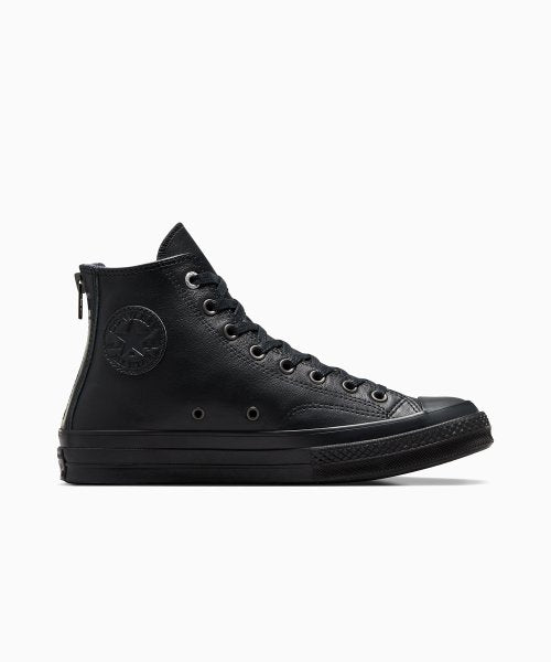 数量限定】CT70 LEATHER（レザー） BLACK Zipper Heel HI CUT