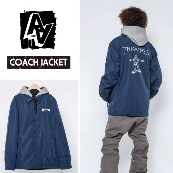 17-18 AA HARDWEAR コーチジャケット COACH JACKET /GONZ NAVY【日本
