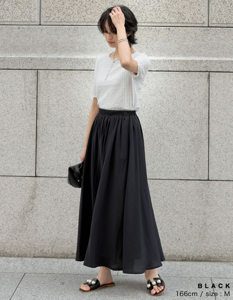ボイルクリンクルマキシフレアスカート - スカート通販 | 人気