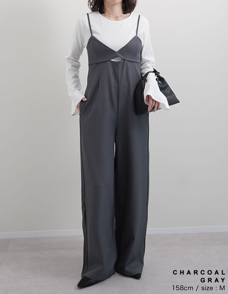 ストレッチミックスツイルオールインワン - オールインワン通販 | 人気