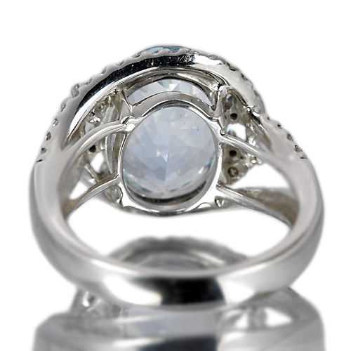 アクアマリン 4.2ct ダイヤモンド ホワイトゴールド リング（指輪