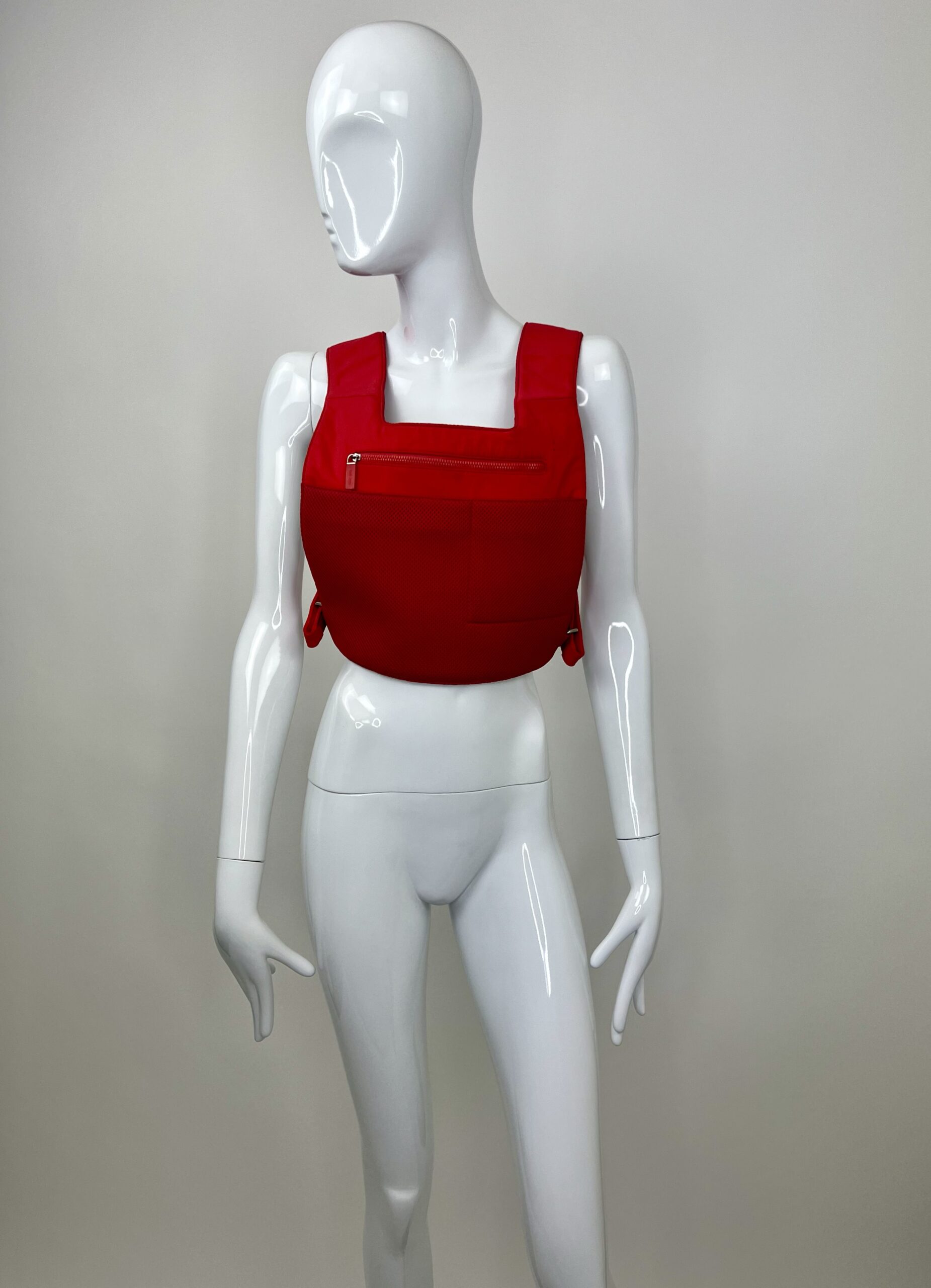 Miu Miu '99 Red Technical Chest Rig Bag - Rellik