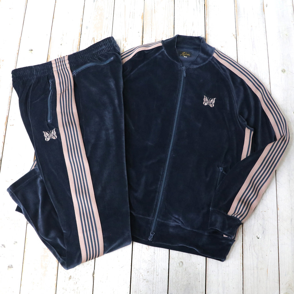 Needles : Narrow Track Pant-C/Pe Velour (Steel Blue) – Reggieshop