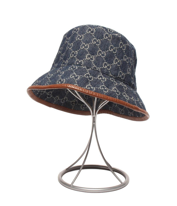 GUCCI バケットハット デニム GGキャンバス 57631 4HAC3 レディース