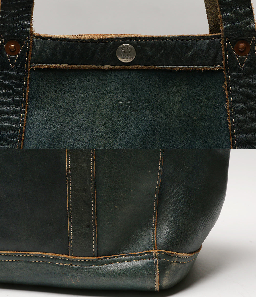 ダブルアールエル トートバッグ レザートート メンズ RRL – Rehello by