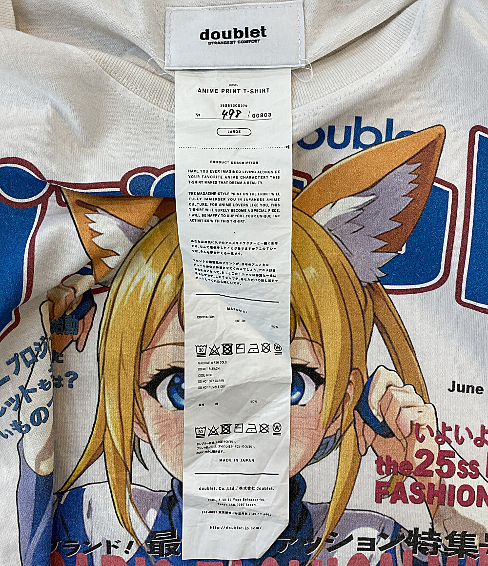 DOUBLET 半袖Tシャツ ANIME PRINT T-SHIRT 25SS 25SS33CS370 メンズ