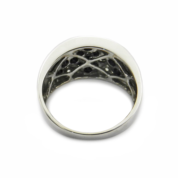 K18WG ブラックダイヤモンド 指輪 11号 ホワイトゴールド｜Reizm(リズム)