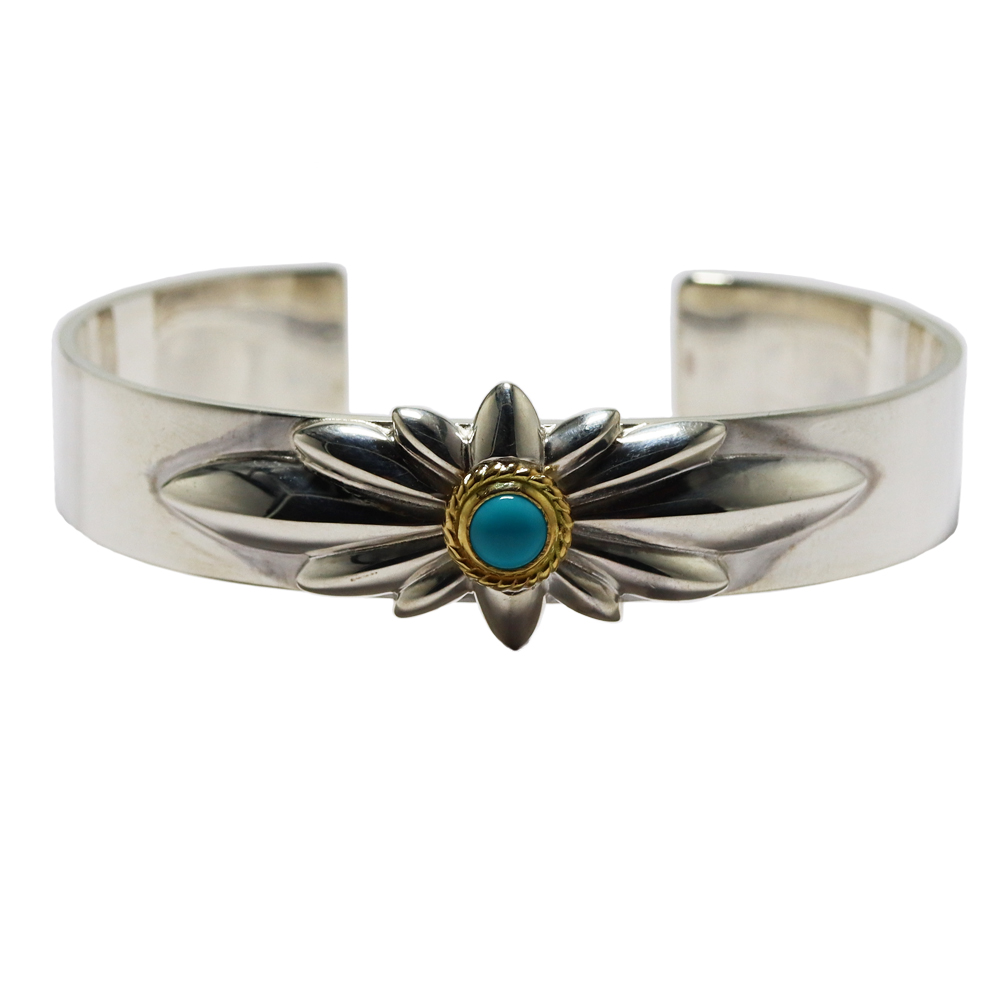 TADY&KING平打ちバングルリリーSV金縄ターコイズ Bracelet TADY＆KING