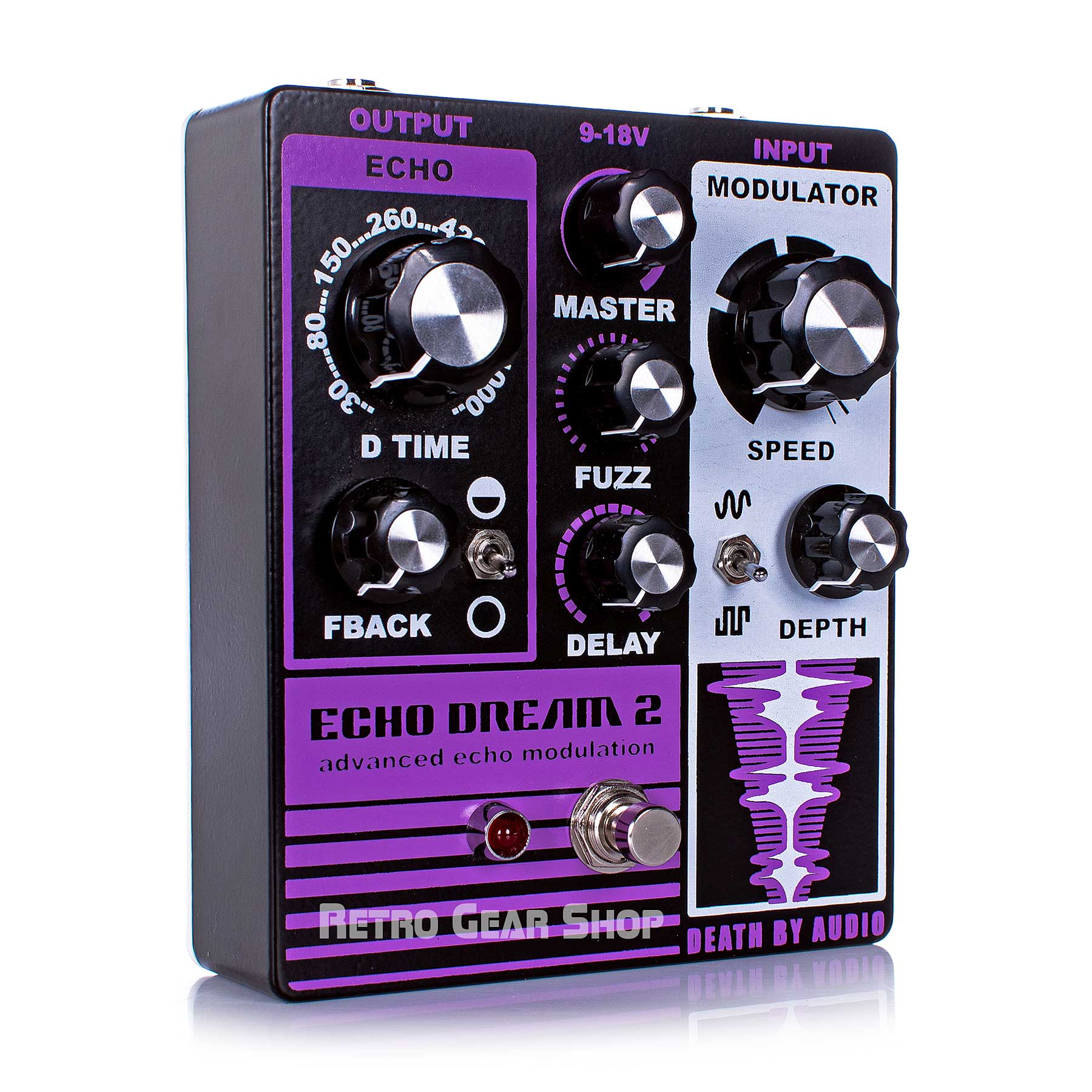 Death By Audio Echo Dream 2 Guitar Effect Pedal Delay Fuzz