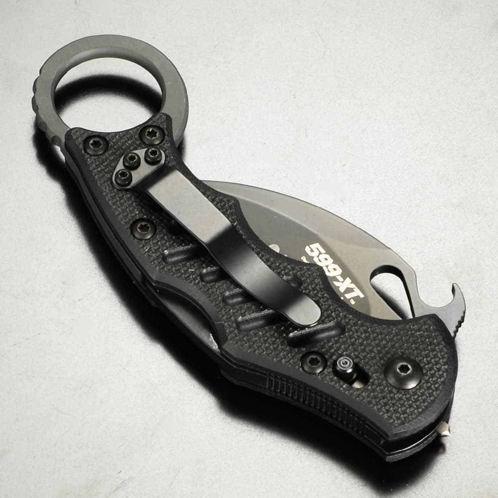 FOX カランビット 半波刃 G10ハンドル 折りたたみ式 ブラック