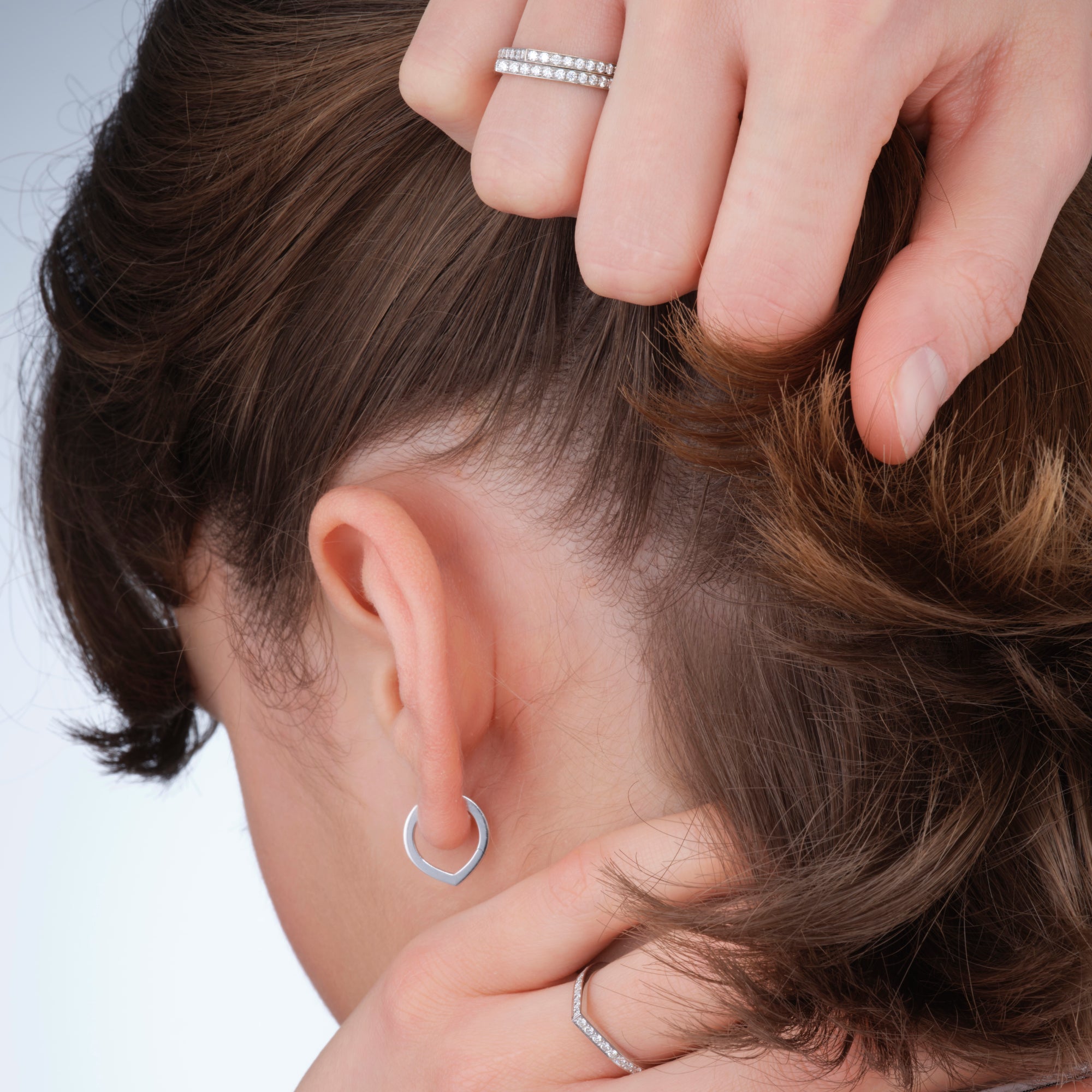 Antifer 2連リング ホワイトゴールド パヴェダイヤモンド