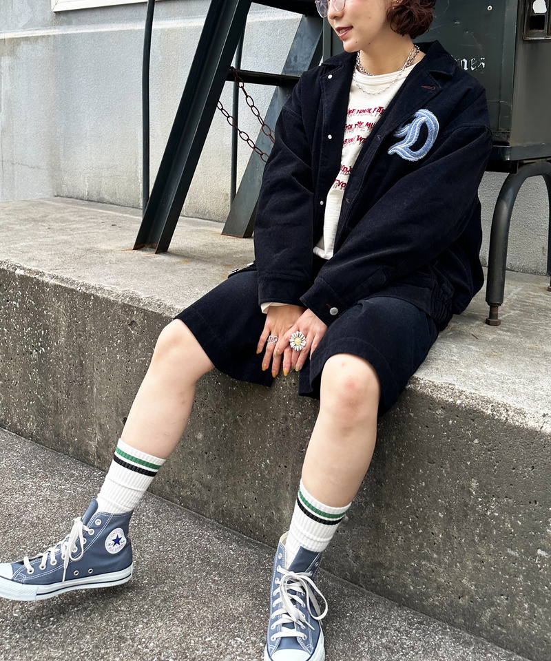 フロックツイル Dino CAFE BACK刺しゅうブルゾン｜DOUBLE NAME ダブル