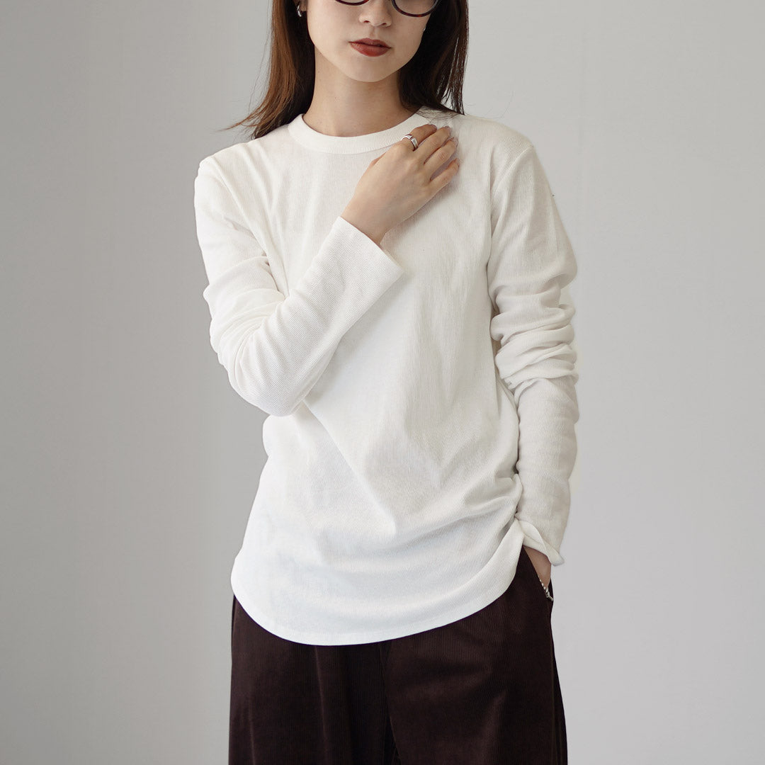 YENN（イェン） コットン リブ ロングスリーブ Tシャツ / レディース
