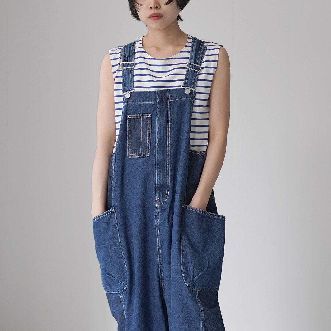 TUMUGU（ツムグ） キナリヘリンボンオックス 10ozデニム サロペット