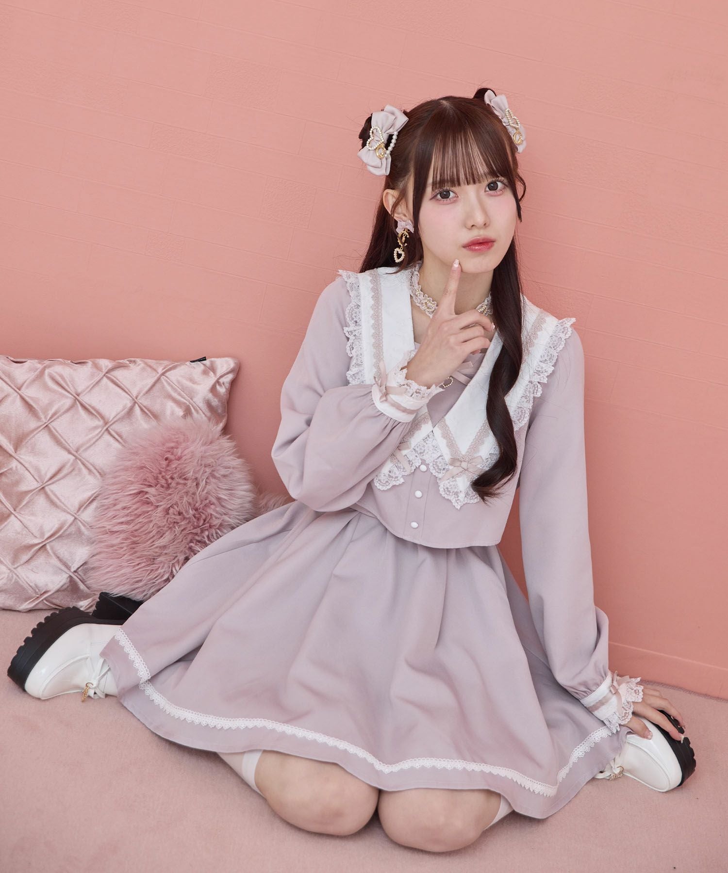 レイヤード配色セーラーワンピース | Rlab store