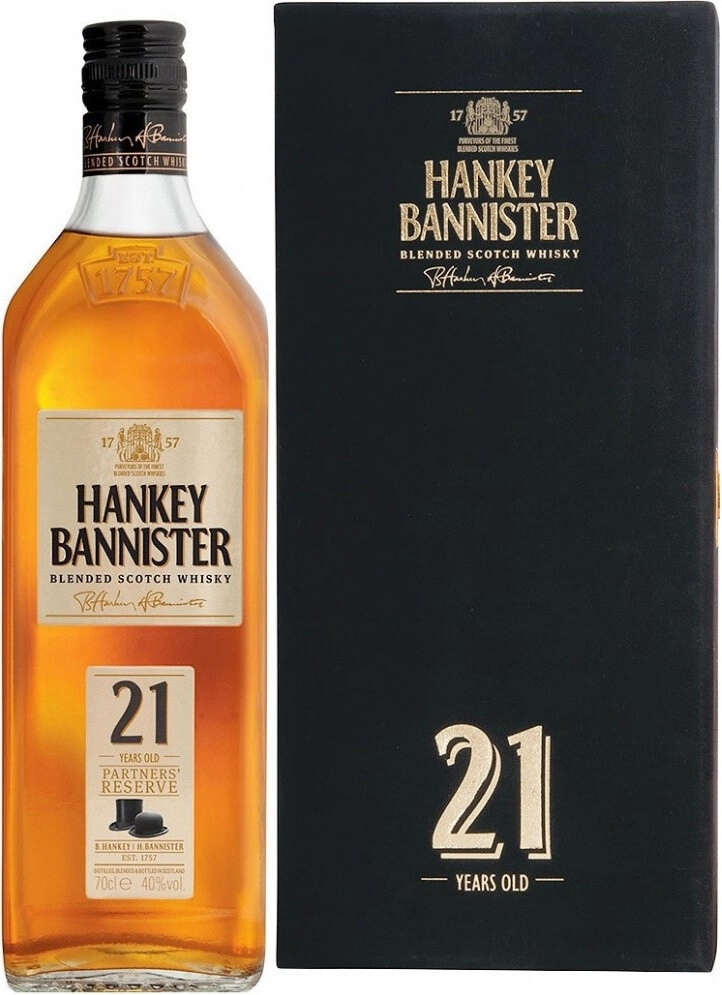 Whisky Hankey Bannister 21 Years Old, gift box, 700 ml Hankey
