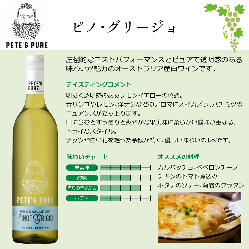 ピーツ ピュア 赤ワイン 3種 飲み比べセット | シラーズ カベルネ ピノ