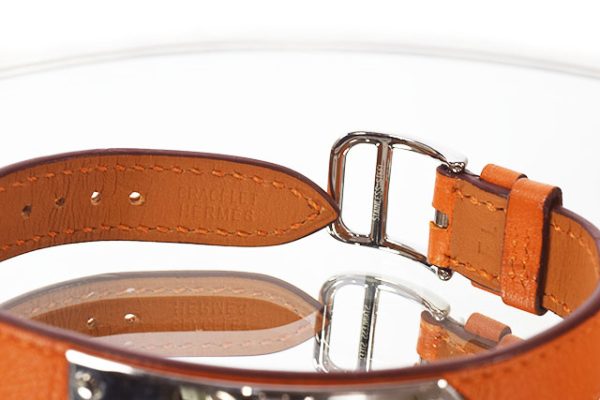 エルメス ケリーウォッチ 腕時計 オレンジ スイフト KE1.210 白文字盤