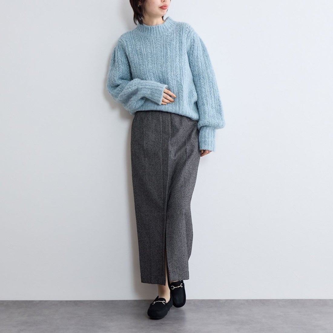 ヒミコ 卑弥呼 ビジュービットふわふわモカシン/641320 （グレー） -靴