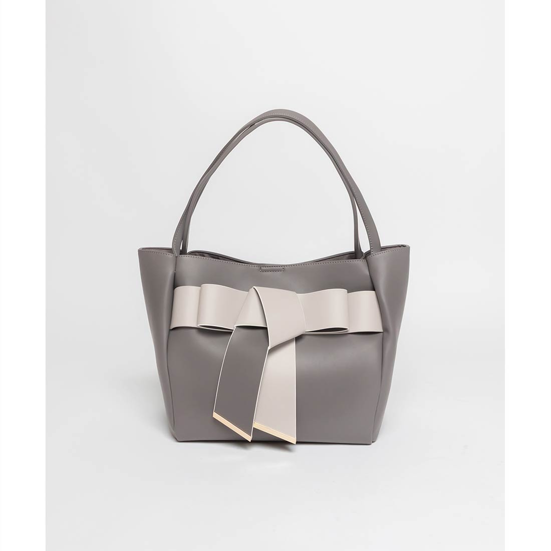 ランダ RANDA 【A4対応】リボントートバッグ （GRAY） -ファッション
