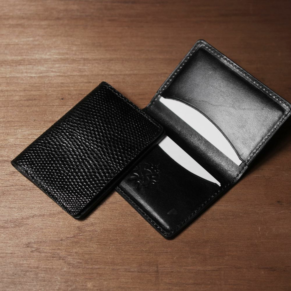 ポケットカードケース リザード（トカゲ革）│メンズ革小物通販 S'FACTORY