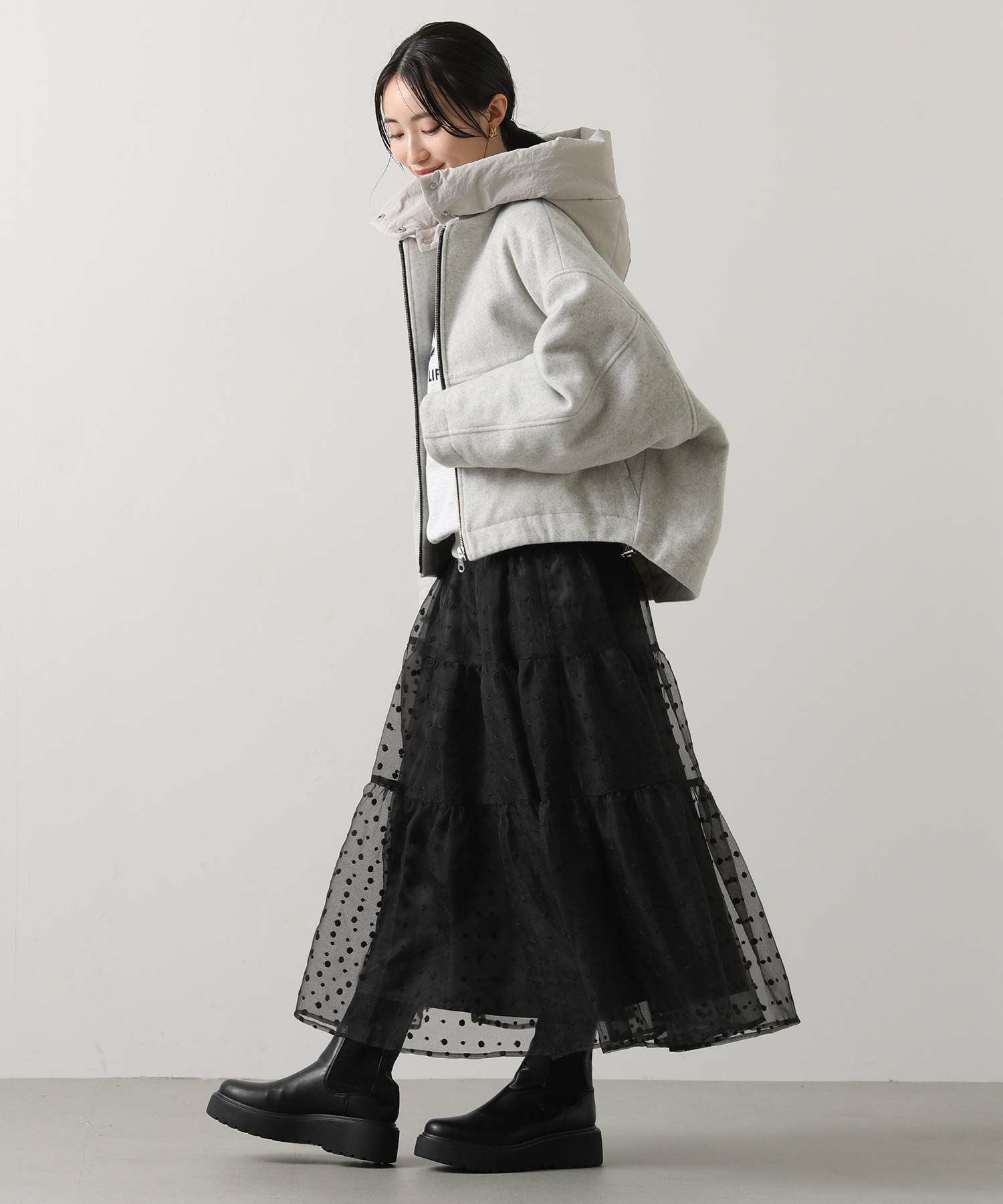 Gready Brilliantフード付ウールショート | SEKIMIKI Online