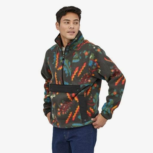 パタゴニア メンズ シンチラ・アノラック Forest Floor: Ink Black