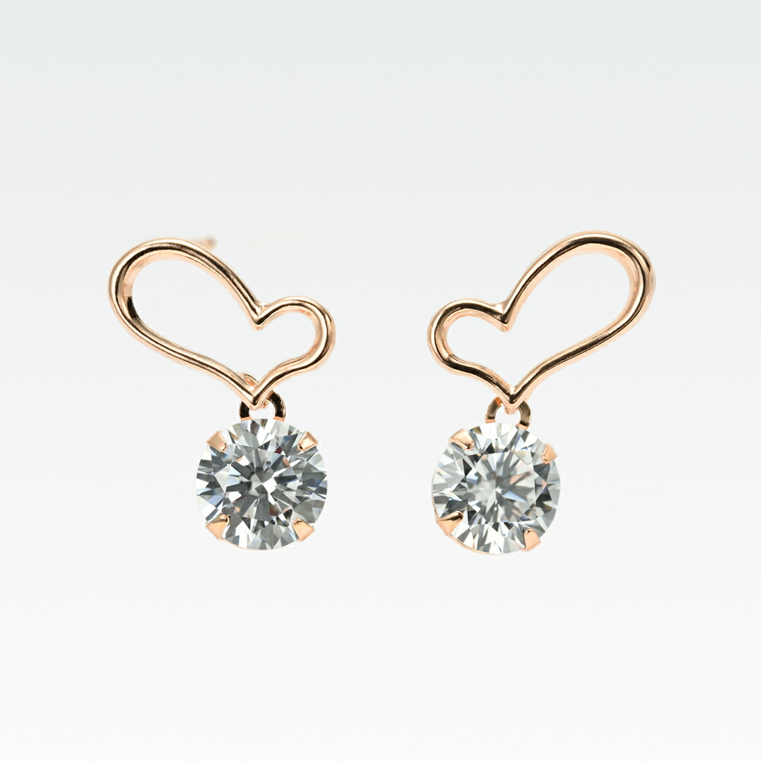 ピアス K10ピンクゴールド キュービックジルコニア アクセサリーPePe