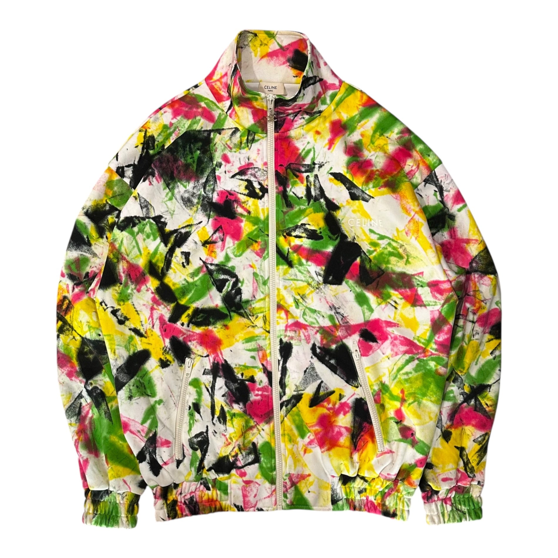 CELINE(セリーヌ) 22SS Tie-Dye Paint Print Poly Track Jacket