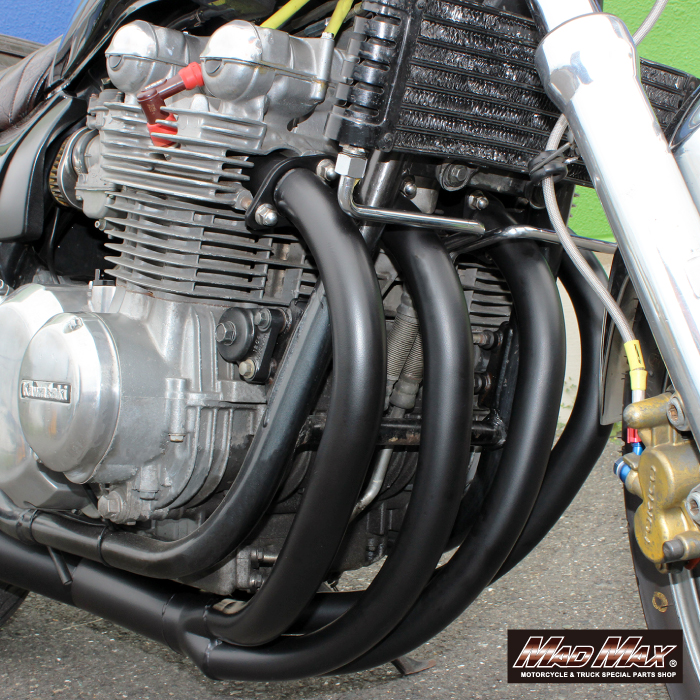 MADMAX製 手曲げ風ショート管マフラー ゼファー750/RS ブラック [株式