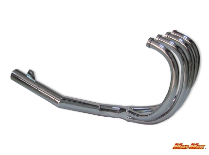 MADMAX製 ZRX400(-97年) 手曲げ風 ショート管マフラー メッキ [株式