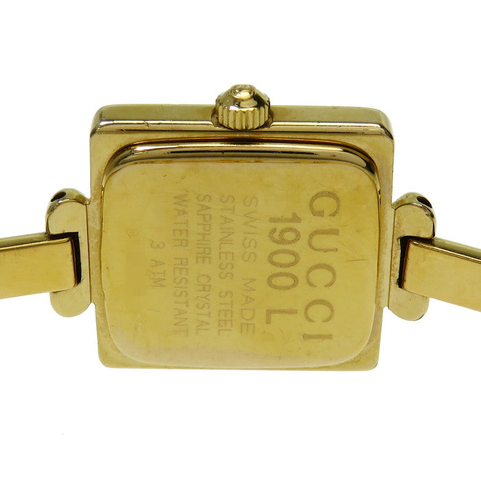 GUCCI/グッチ】 1900L バングルウォッチ スクエア 腕時計 GP クオーツ