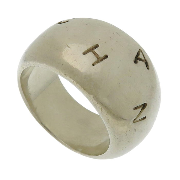 14号【CHANEL/シャネル】 ロゴ入り リング・指輪 シルバー925 17.0g