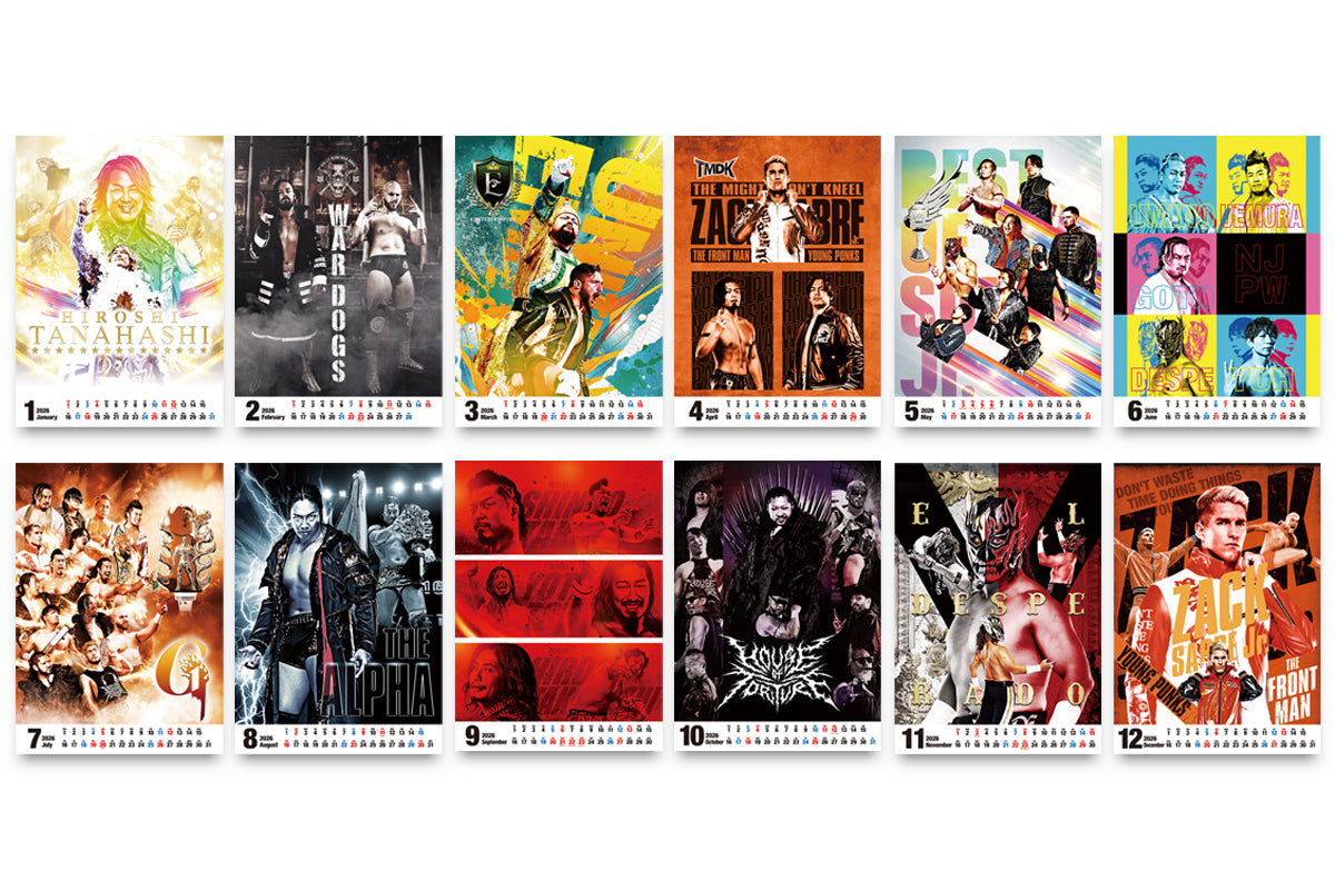 2026年 新日本プロレス カレンダー（壁掛けタイプ B3サイズ）
