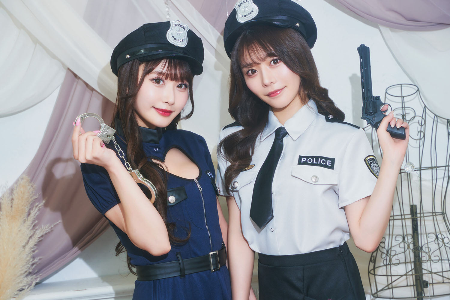 コスプレ小物 警察官 ブラックポリスハット フリーサイズ ブラック