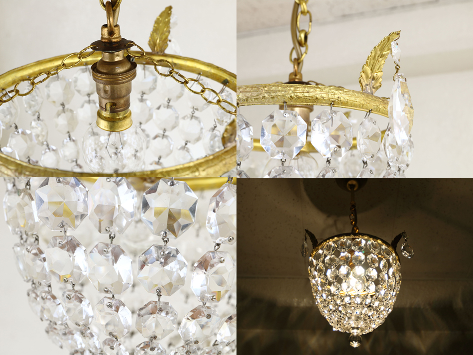 フレンチスタイル ミニシャンデリア(1灯)｜アンティーク家具・照明の