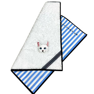 ハンカチ NEKOシリーズ ロシアンブルー: ファッション・ビューティー