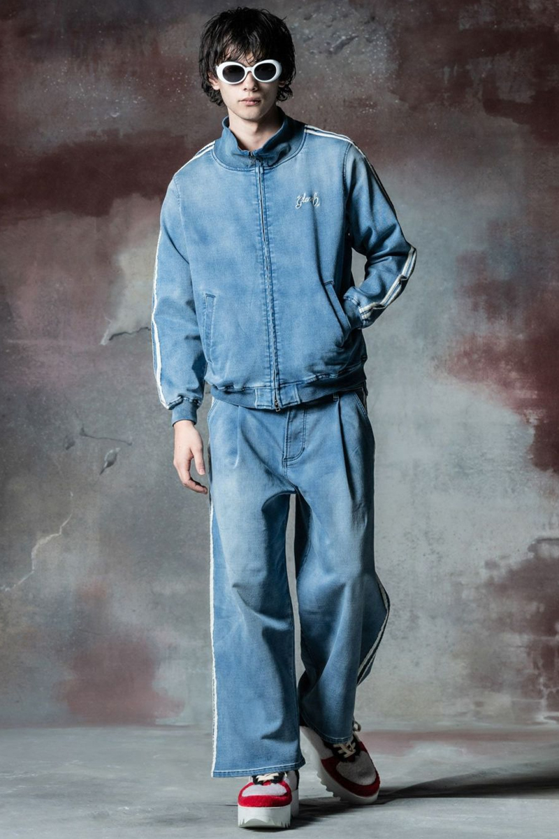 glamb(グラム) Knit Denim Jersey Set Up / ニットデニムジャージ