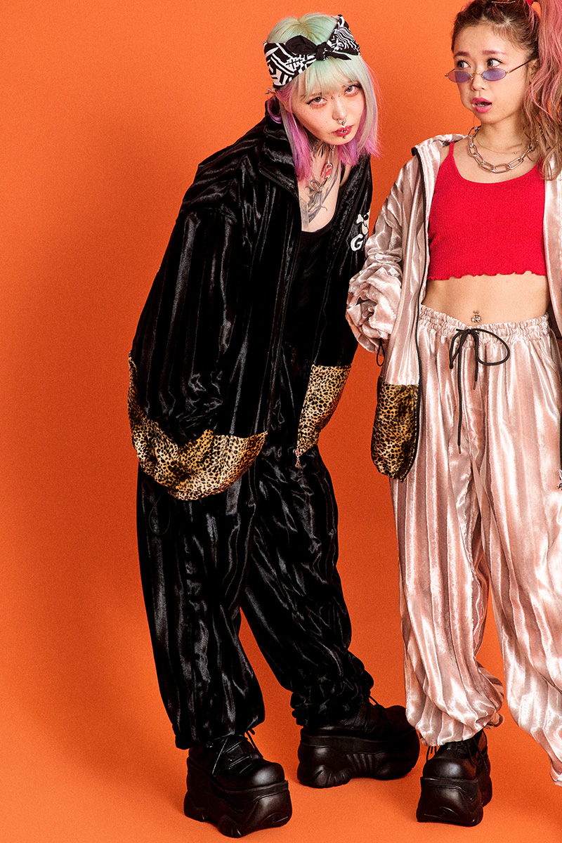 GALFY 元祖チンピラ SETUP BLACK ラメ / ロックファッション / バンドT