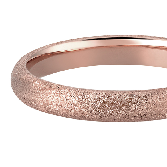 K18 カラーゴールドリング〕K18 リング ピンクゴールド (幅約2.8mm