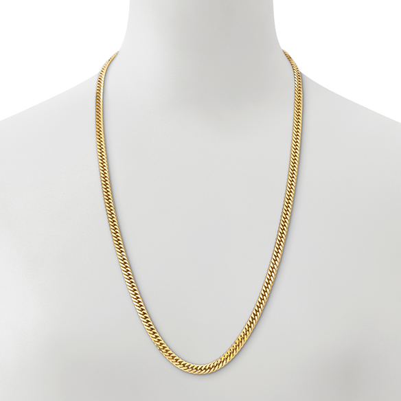 K18イエローゴールド キヘイネックレス （6面カットダブル） 50g/60cm