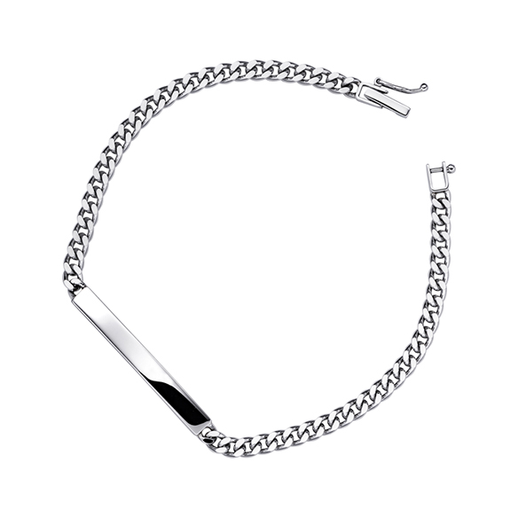 プラチナ プレートチェーンブレスレット （2面カット/キヘイ） 12g