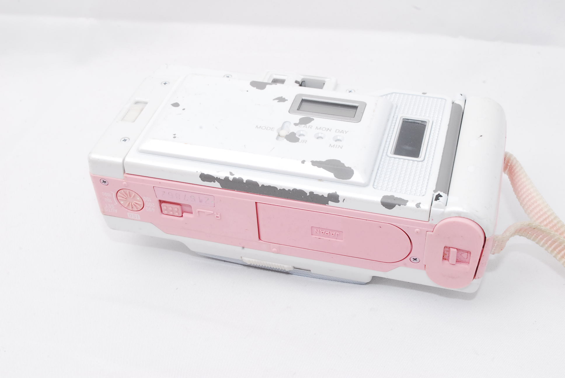 Minolta AF-E 35mm Courreges PINK Point & Shoot Film Camera #7546