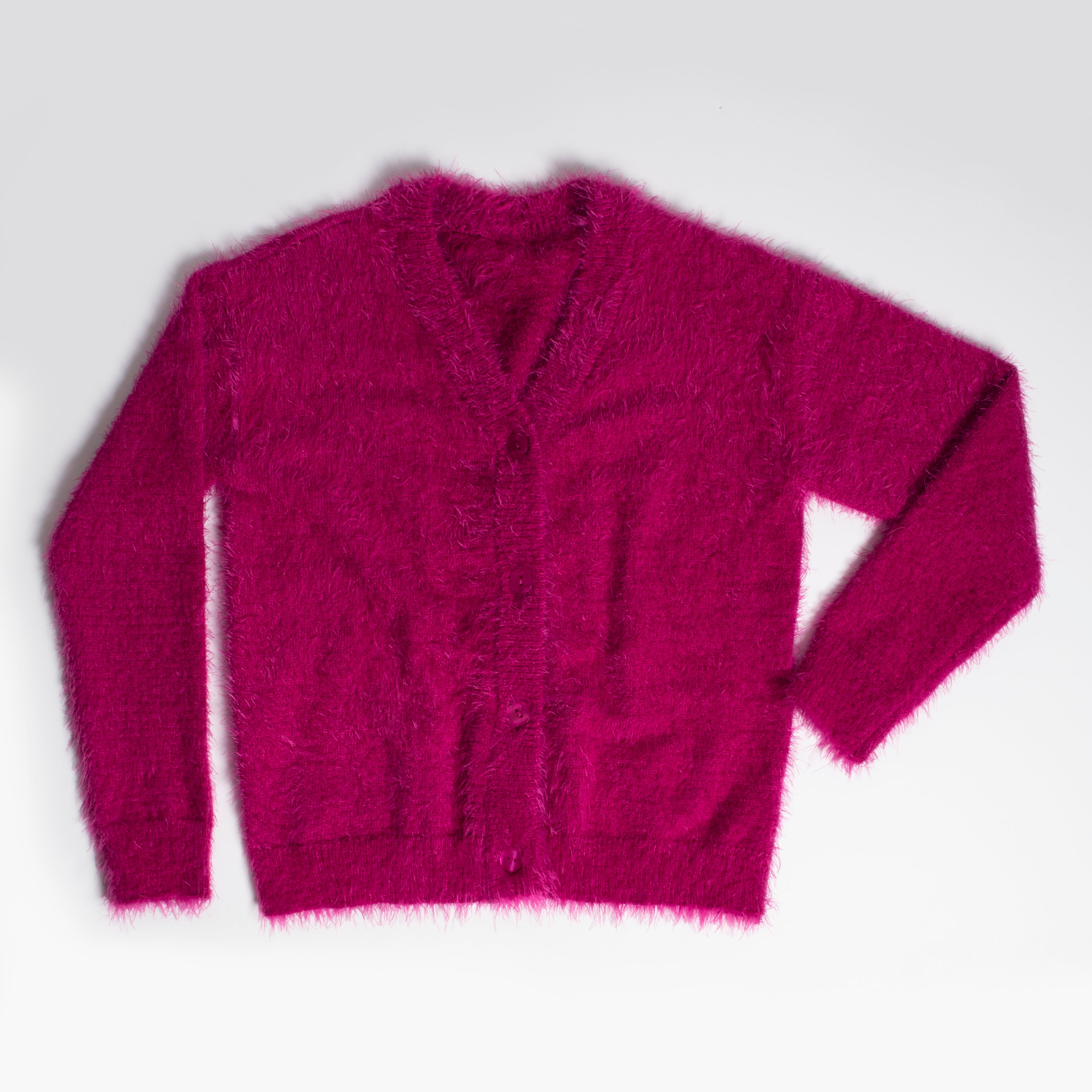 KIDPIK Girls Long Sleeve Fuzzy Sweater Cardigan, Size: 2T - XXL