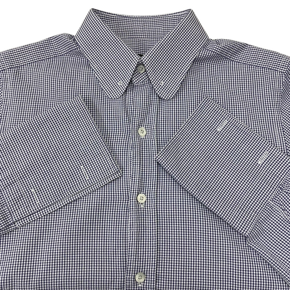 TOM FORD(トムフォード) Dobby Shirt チェックシャツ 9FT622 ブルー
