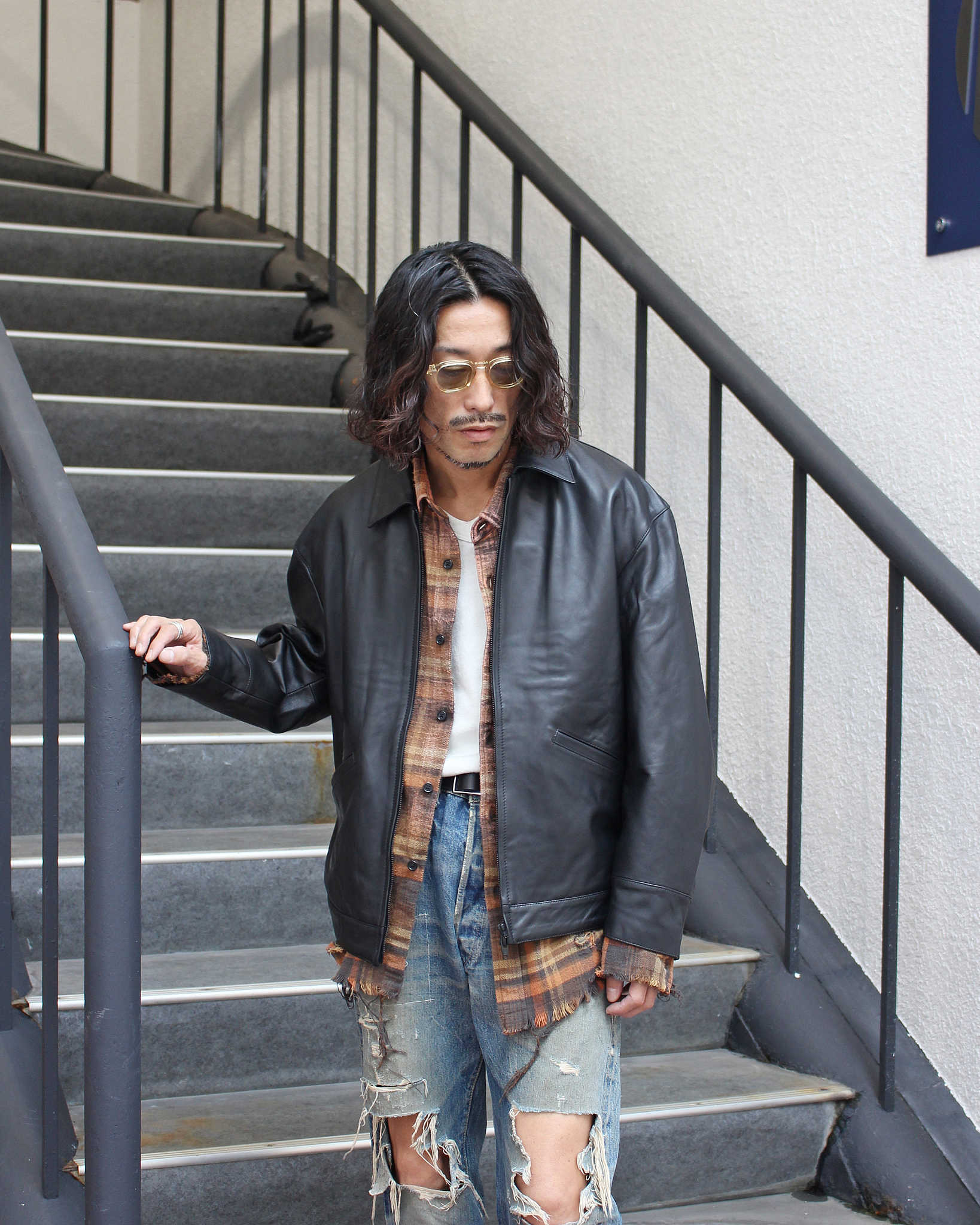 AWESOME LEATHER オーサムレザー / LEATHER ZIP SHORT JACKET レザー