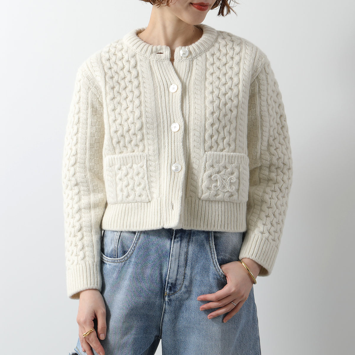 楽天市場】CELINE セリーヌ ジップアップ セーター RY09T0ZPV.07MR